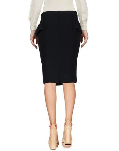 Shop Boutique Moschino Knee Length Skirts In Black