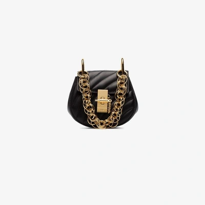 Shop Chloé Mini 'drew' Umhängetasche In Black