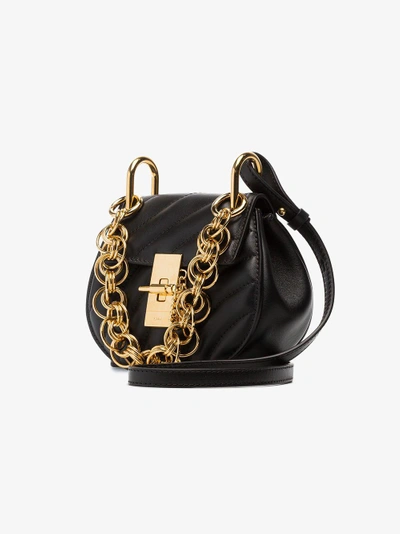 Shop Chloé Mini 'drew' Umhängetasche In Black