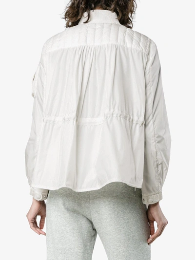 Shop Moncler Kim Quilted Bomber Jacket In White