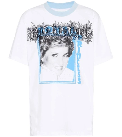 Shop Off-white Princess Diana Cotton T-shirt In White