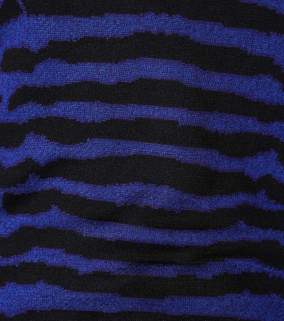 Shop Proenza Schouler Jacquard Silk Sweater In Blue