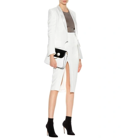 Shop Haider Ackermann Cady Crêpe Pencil Skirt In White