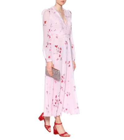 Shop Giambattista Valli Floral-printed Silk Maxi Dress In Pink