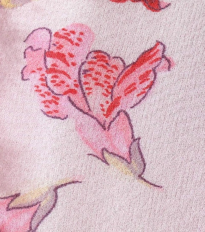 Shop Giambattista Valli Floral-printed Silk Maxi Dress In Pink