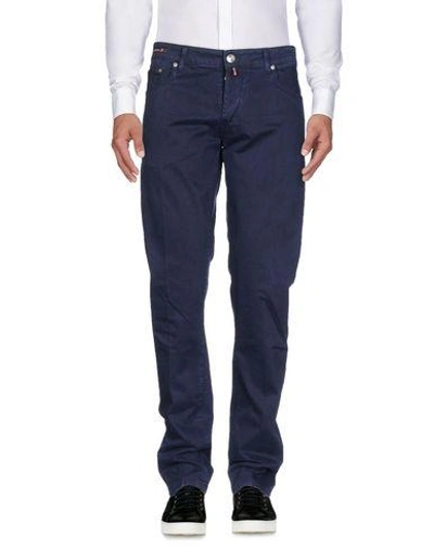 Shop Pt05 Pt Torino Man Pants Midnight Blue Size 30 Cotton, Elastane