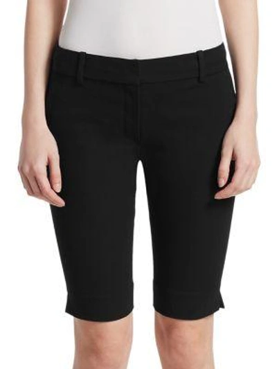 Shop Theory Basic Capri Shorts In Black