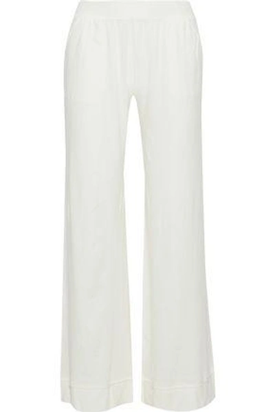 Shop Skin Woman Cotton-jersey Pajama Pants Ivory