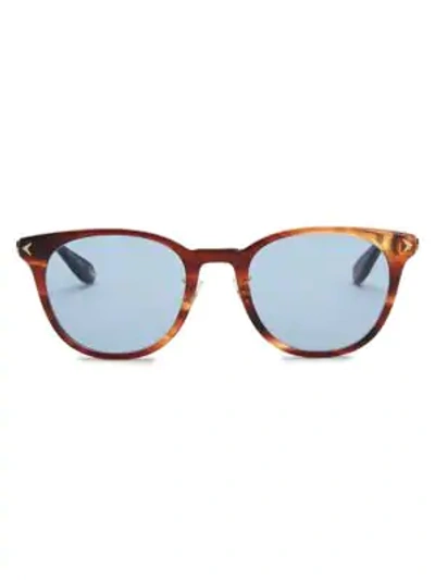 Shop Givenchy 51mm Round Sunglasses In Striped Bd