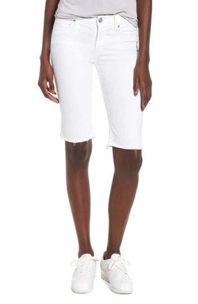 Shop Hudson Amelia Cutoff Knee Shorts In Optical White