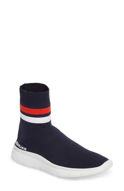 Shop Joshua Sanders Jump High Top Sock Sneaker In Navy