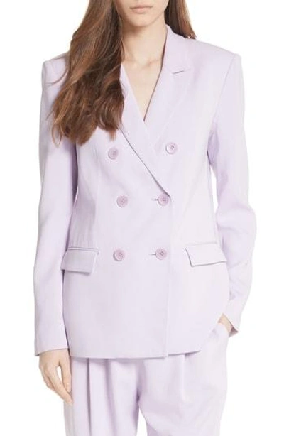 Shop Tibi Steward Suit Jacket In Lavender