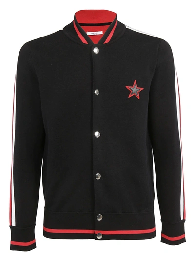 Shop Givenchy Star Motif Bomber In Black