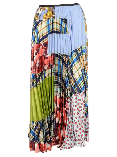 Shop Marni Skirt Patchwork In Multicolor