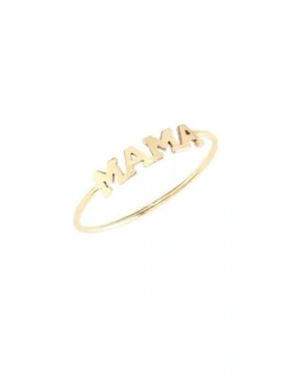 Shop Zoë Chicco Women's Mama 14k Yellow Gold Ring