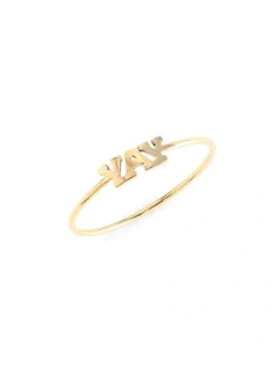 Shop Zoë Chicco Women's Yay 14k Yellow Gold Ring
