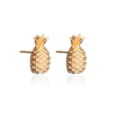 Shop Rachel Jackson London Pineapple Stud Earrings Gold