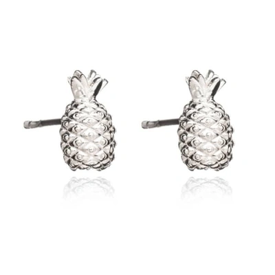 Shop Rachel Jackson London Pineapple Stud Earrings Silver