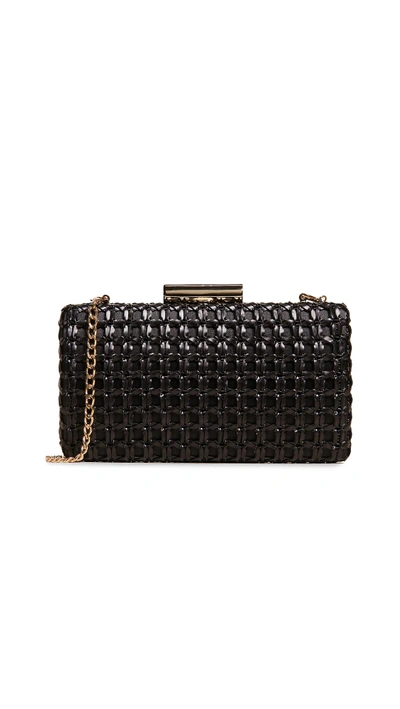Shop Inge Christopher Thelma Woven Minaudiere In Black