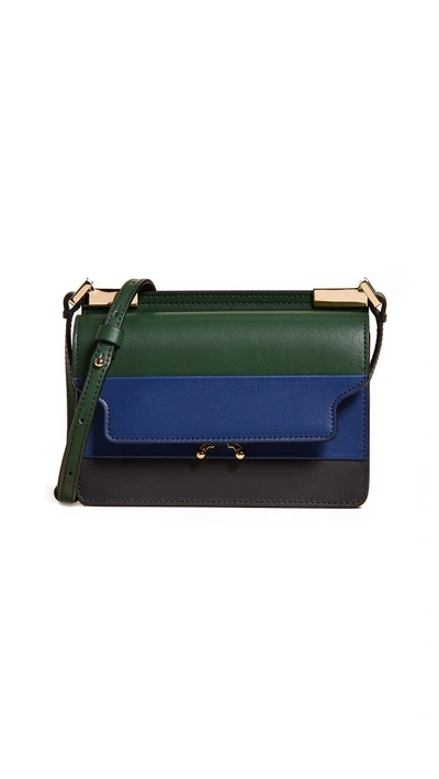 Shop Marni Trunk Bag In Emerald/blue