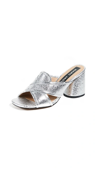 Shop Marc Jacobs Aurora Mules In Silver