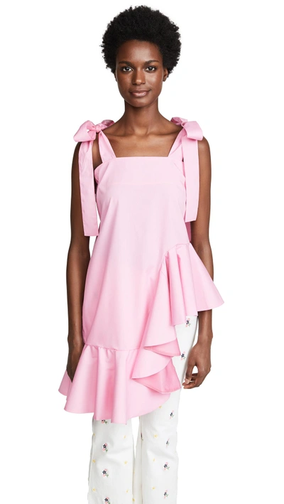 Shop Viva Aviva Flowerbomb Ballgown Top In Pink Cotton