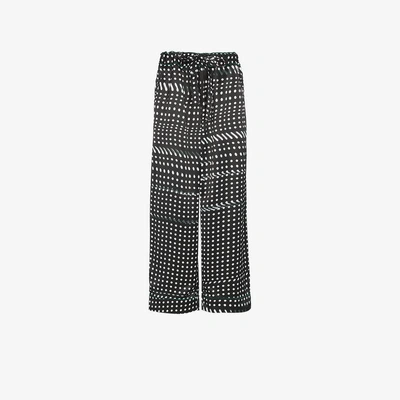 Shop Facetasm Dotted Trousers In Black