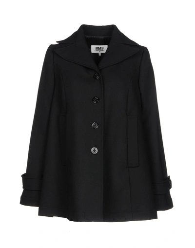 Shop Mm6 Maison Margiela Full-length Jacket In Black