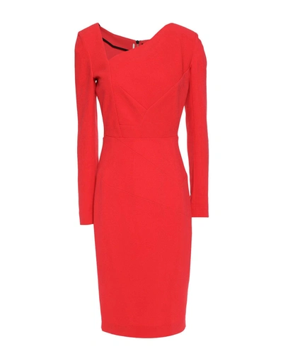 Shop Roland Mouret Knee-length Dresses In Red