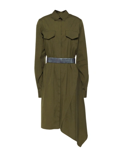 Shop Vionnet Knee-length Dresses In Military Green