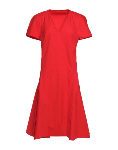 Shop Vionnet Knee-length Dress In Red