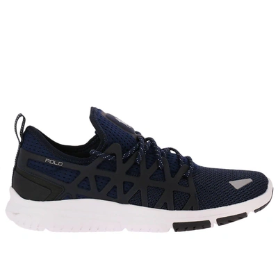 Shop Polo Ralph Lauren Sneakers Shoes Men  In Blue