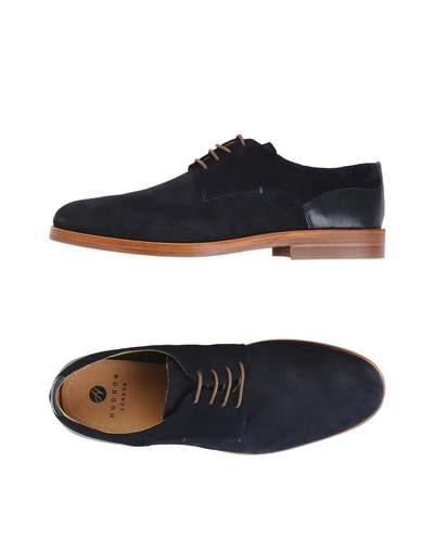 Shop H By Hudson Laced Shoes In Dark Blue