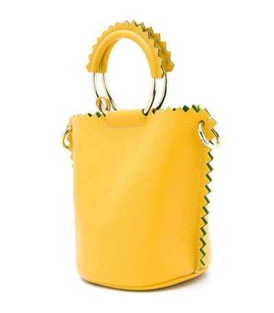 Shop Sara Battaglia Helen Bucket Bag In Yellow