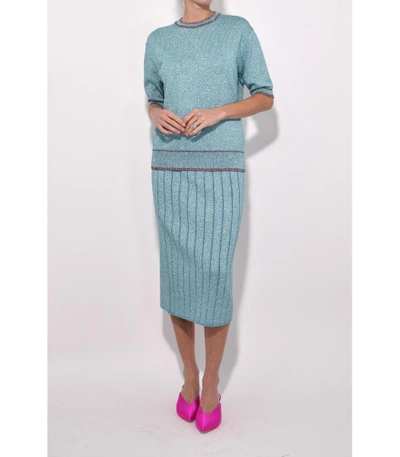 Shop Marc Jacobs Pencil Skirt In Pale Blue