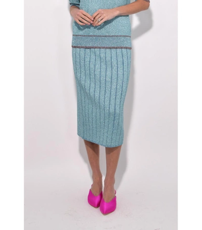 Shop Marc Jacobs Pencil Skirt In Pale Blue