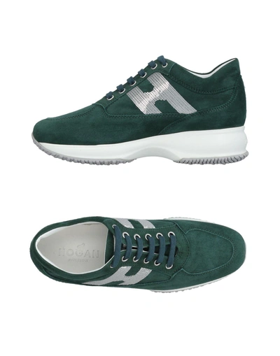 Shop Hogan Sneakers In Green