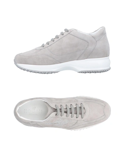 Shop Hogan Woman Sneakers Light Grey Size 8.5 Soft Leather