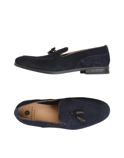 Shop H By Hudson Loafers In Dark Blue
