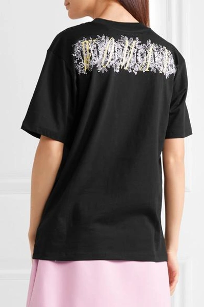 Shop Off-white Tribute Ii Printed Cotton-jersey T-shirt In Black