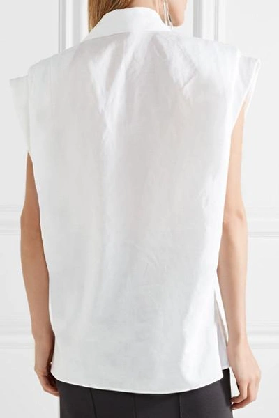 Shop Givenchy Oversized Cotton-poplin Shirt In White