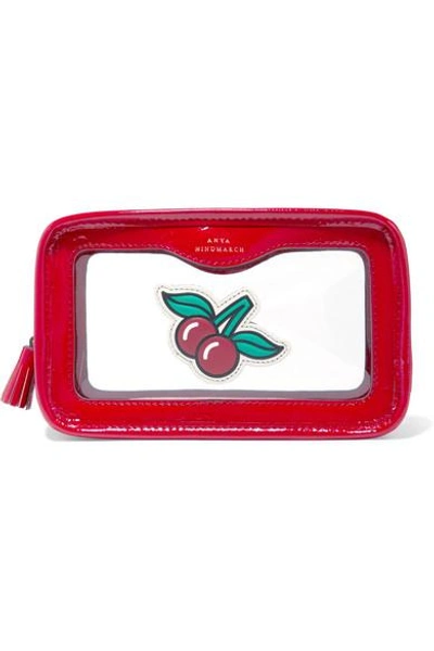 Shop Anya Hindmarch Rainy Day Perspex And Patent-leather Cosmetics Case