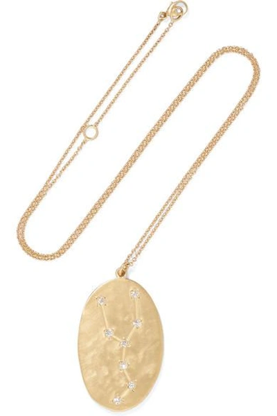 Shop Brooke Gregson Taurus 14-karat Gold Diamond Necklace