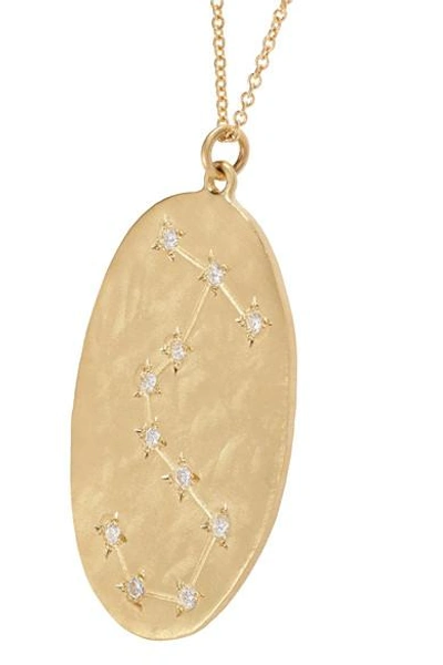 Shop Brooke Gregson Scorpio 14-karat Gold Diamond Necklace
