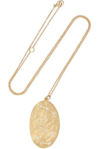 Shop Brooke Gregson Scorpio 14-karat Gold Diamond Necklace