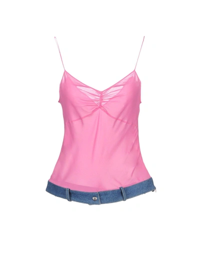 Shop John Galliano Silk Top In Pink