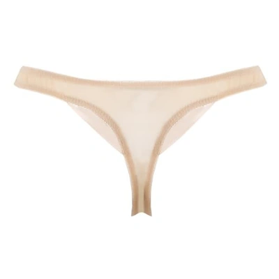 Emma Harris Tiffany Mesh Back Thong In Neutral