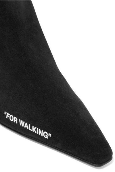 Shop Off-white For Walking Suede Ankle Boots In Black