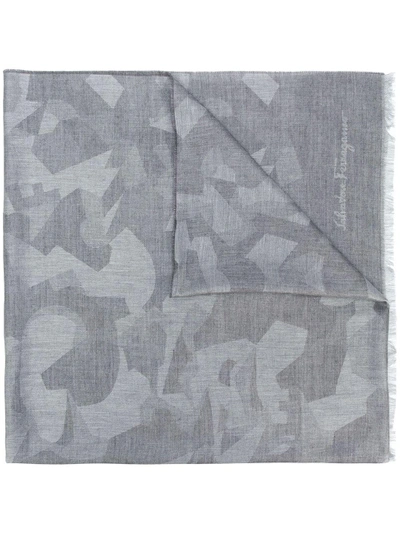 Shop Ferragamo Camouflage Print Scarf