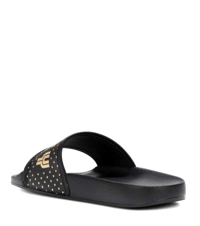 Shop Gucci Logo Slides In Black